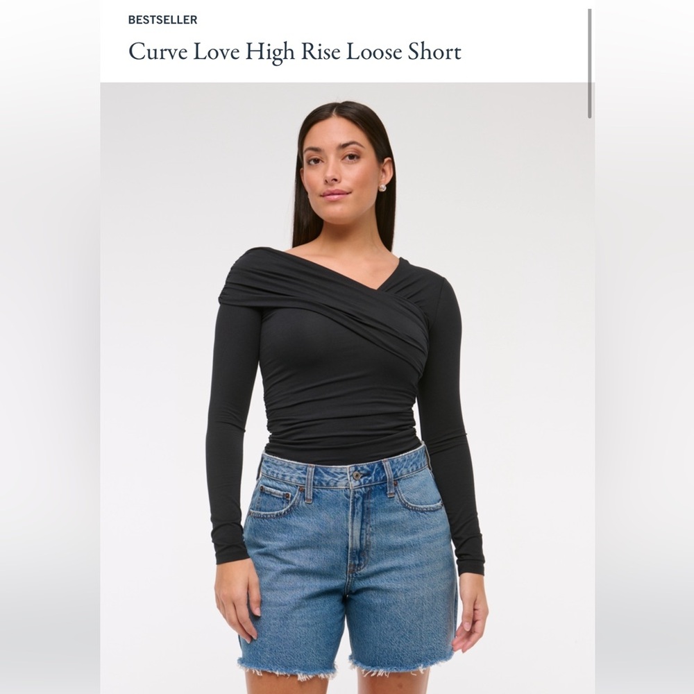 Abercrombie Curve Love High Rise Loose Short | Jean Shorts | NWT | Size 31